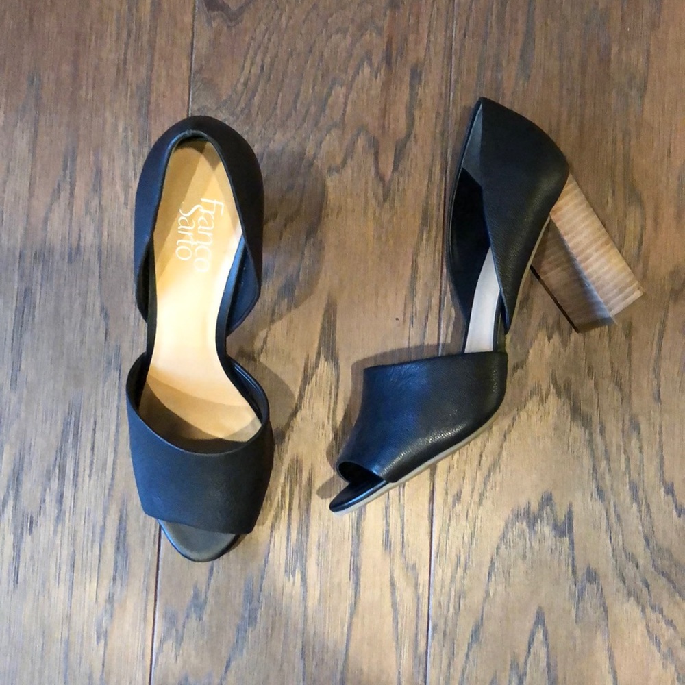 Like New Franco Sarto Open Toe Pumps, 8.5